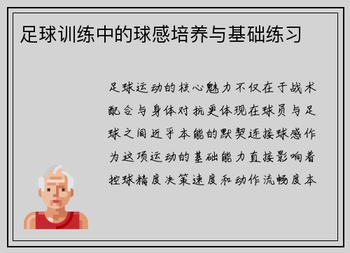 足球训练中的球感培养与基础练习
